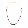 Multi Colored Beaded Necklace - White