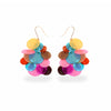 Multi Colored Clustered Drop Earrings