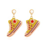 Multi Colored Crystal Sneaker & Imitation Pearl Drop Earrings