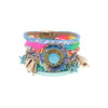 Multi Colored Faux Leather Boho Seaside Bracelet