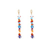 Multi Colored Floral Beaded Drop Earrings