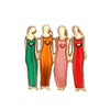 Multi Colored Four Friends Brooch