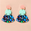 Multi Colored Geometric Drop Earrings