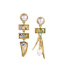 Multi Colored Imitation Pearl Asymmetrical Drop Earrings