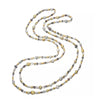 Multi Colored Long Freshwater Pearl Strand Necklace - White