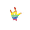 Multi Colored Love Sign Language Pin Brooch