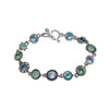 Multi Colored Oxidized Charm Bracelet With Crystals