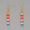 Multi Colored Tila Drop Earrings