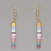 Multi Colored Tila Drop Earrings