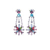 Multi Coloured Crystal Chandelier Drop Earrings