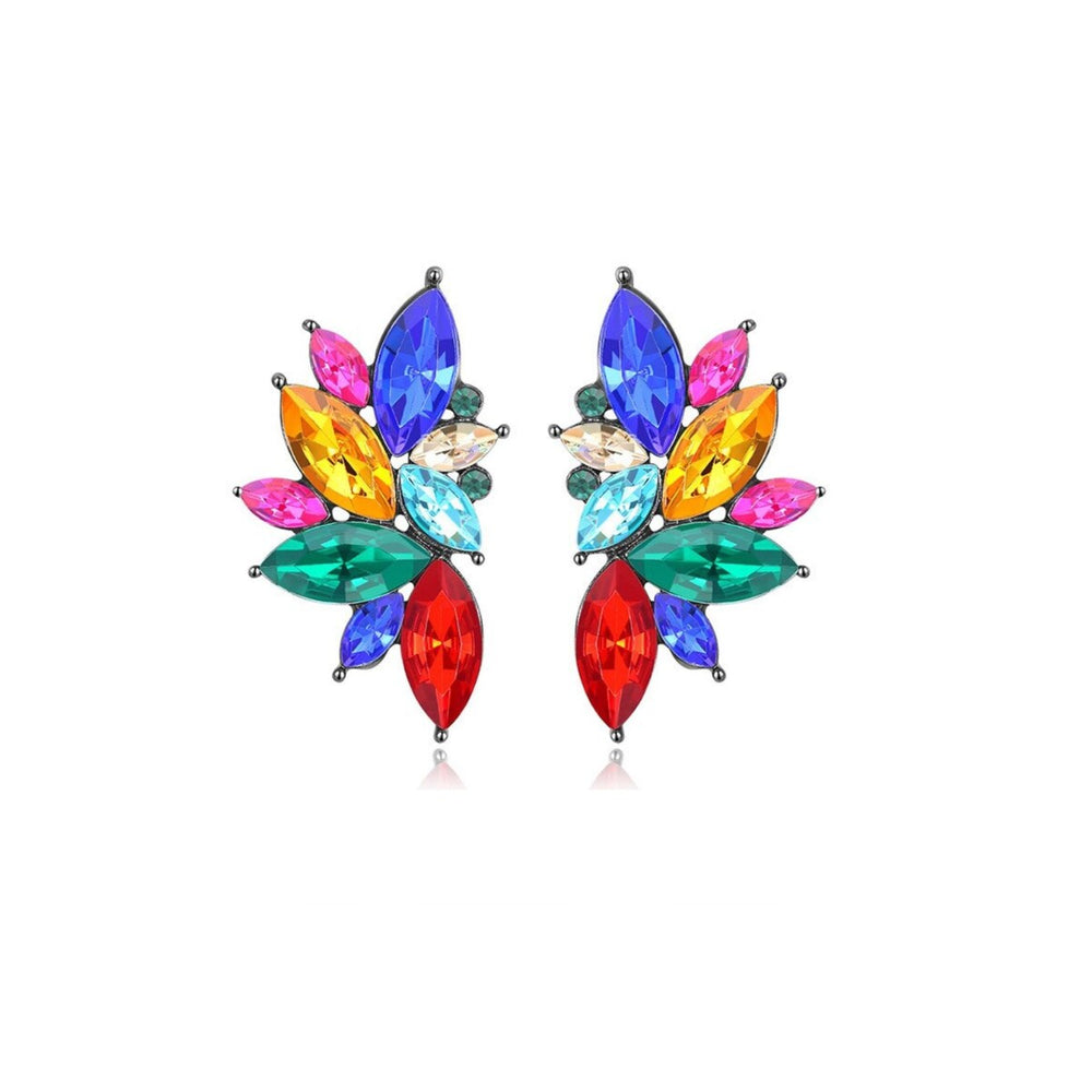 Multi Coloured Crystal Ear Jackets