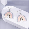 Muted Pink & Blue Rainbow Drop Earrings