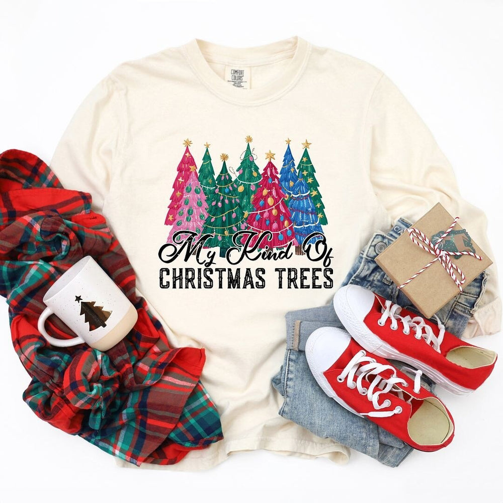 My Kind of Christmas Trees Garment Dyed Long Sleeve