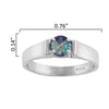 Mystic Green Topaz Sterling Silver Solitaire Ring