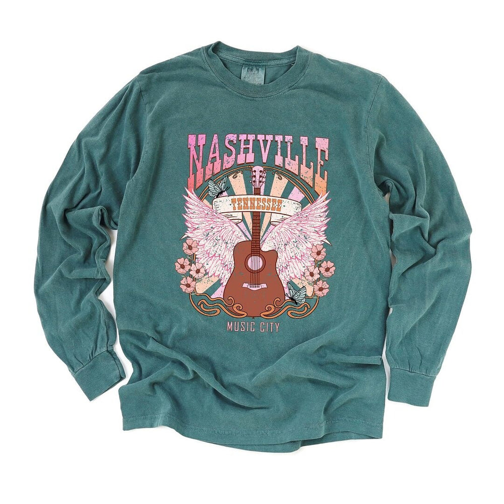 Nashville Wings Garment Dyed Long Sleeve