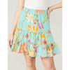 Natalia Skirt Queenie Tropical Floral Sea Foam