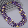 Natural Amethyst Cultured Pearl Multi-strand Necklace - White