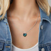 Natural Labradorite Heart Pendant in Sterling Silver Gifts for Women