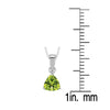 Natural Peridot Sterling Silver Trillion Solitaire Pendant