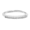 Natural White Diamond Sterling Silver Stackable Band Ring