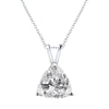 Natural White Topaz Sterling Silver Trillion Pendant Necklace