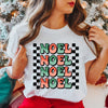 Noel Checkered Stacked Short Sleeve Crewnneck Tee