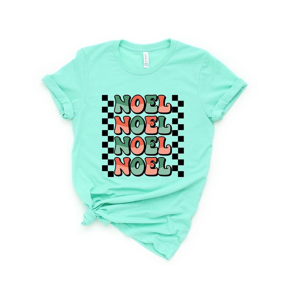 Noel Checkered Stacked Short Sleeve Crewnneck Tee