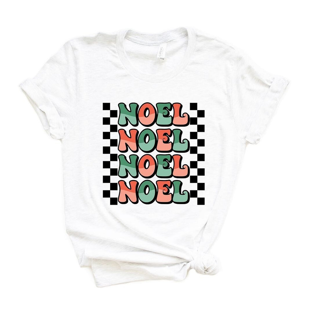 Noel Checkered Stacked Short Sleeve Crewnneck Tee