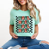 Noel Checkered Stacked Short Sleeve Crewnneck Tee