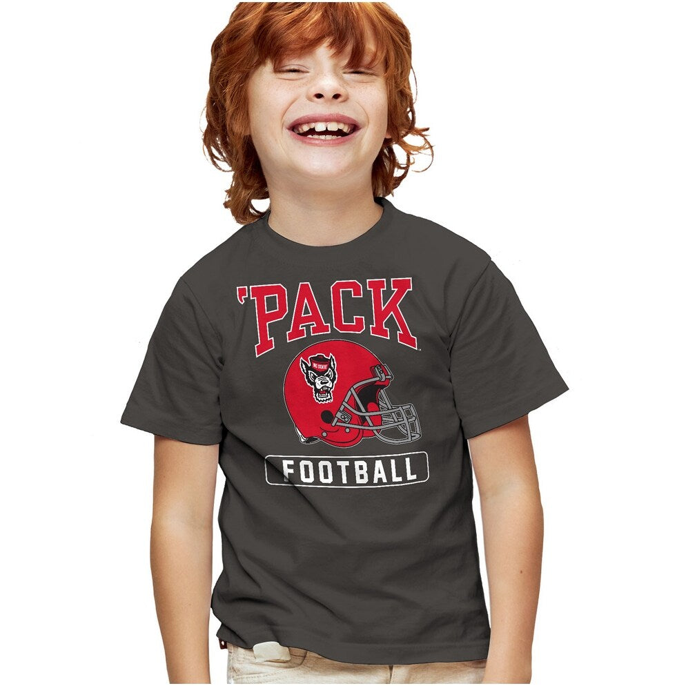 North Carolina State University Football Helmet Kids T Shirt for Youth Boys and Girls