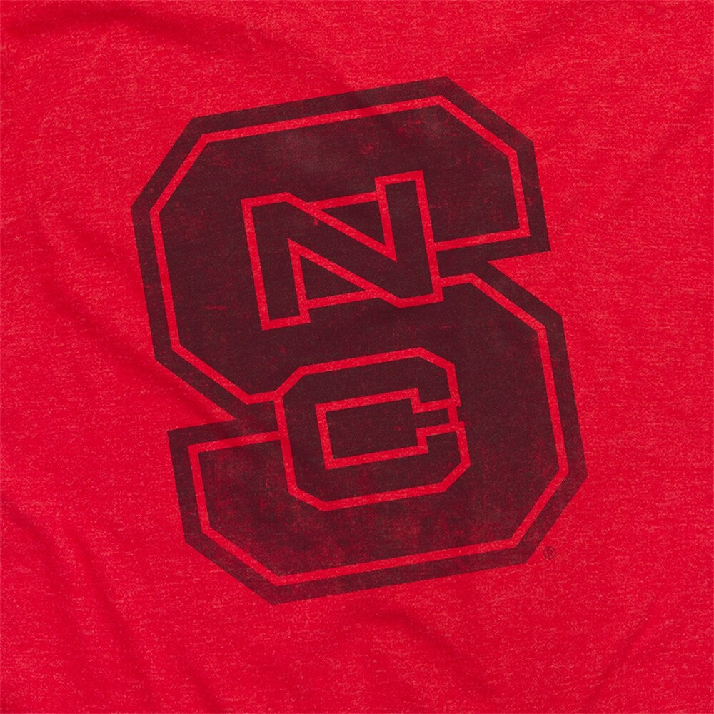 North Carolina State University Simple Distressed Logo Unisex Adult Heathered Premium T Shirt