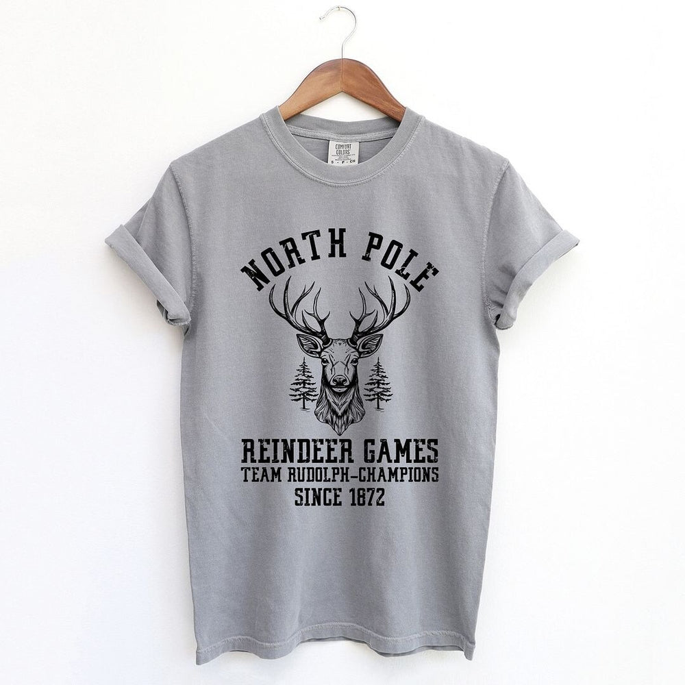 North Pole Reindeer Games Garment Dyed Tee