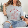 North Pole University Deer Short Sleeve Crewnneck Tee