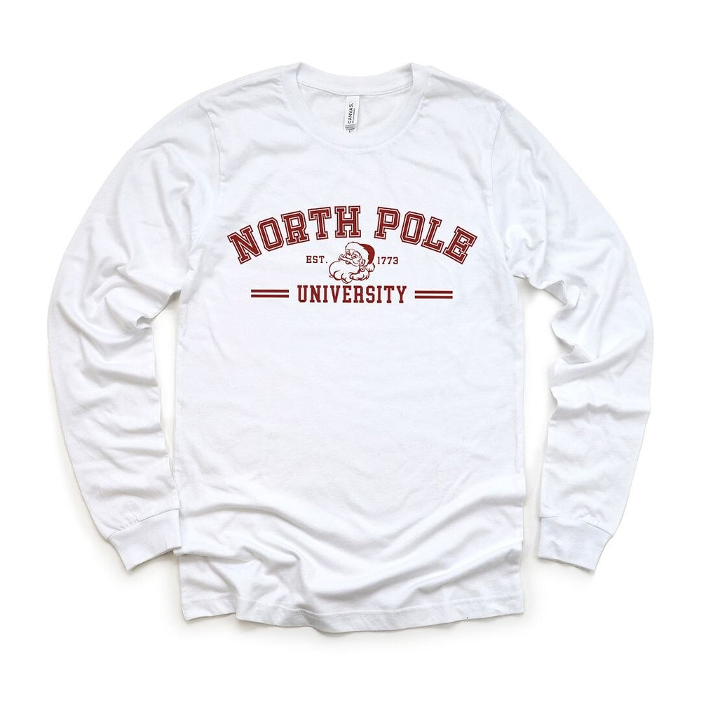 North Pole University Santa Long Sleeve Tee