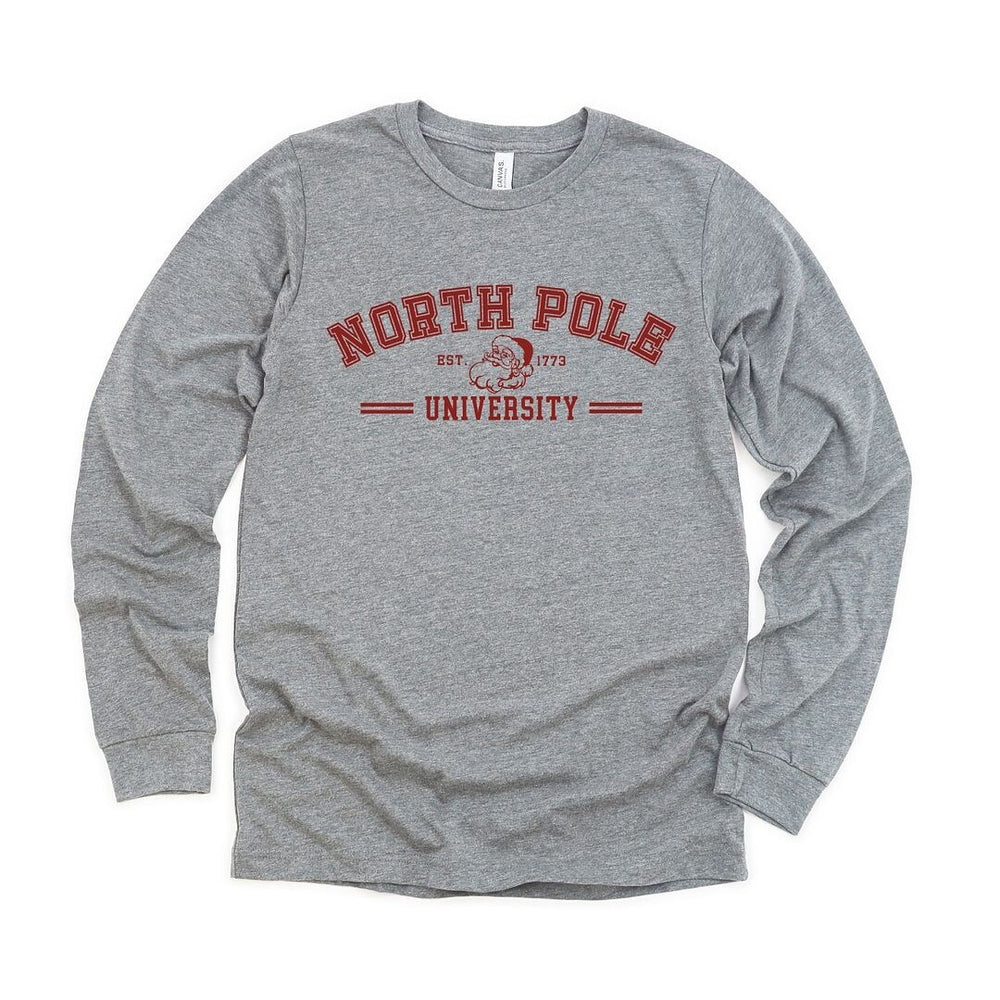 North Pole University Santa Long Sleeve Tee