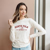 North Pole University Santa Long Sleeve Tee