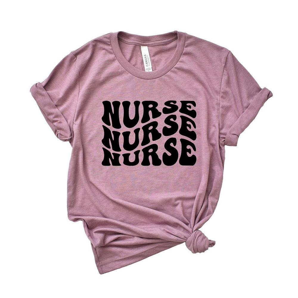 Nurse Stacked Short Sleeve Crewnneck Tee