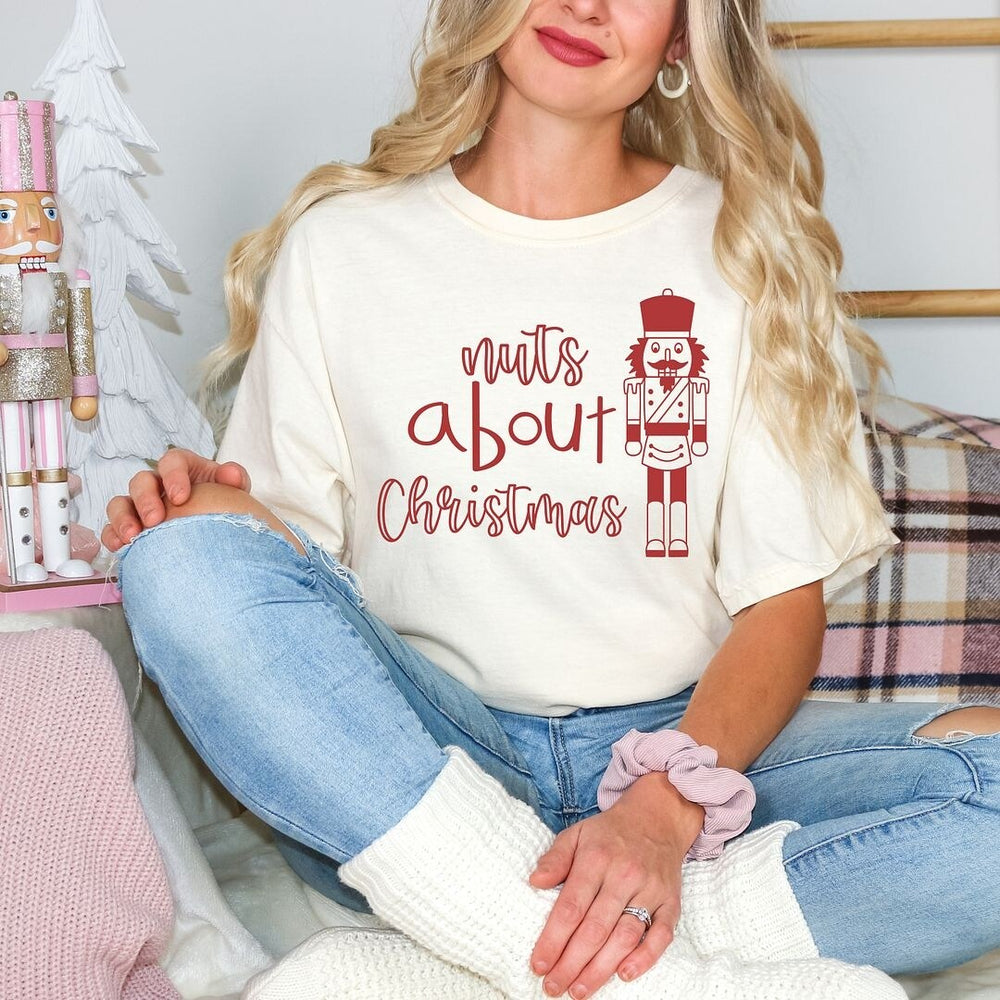 Nuts About Christmas Garment Dyed Tee