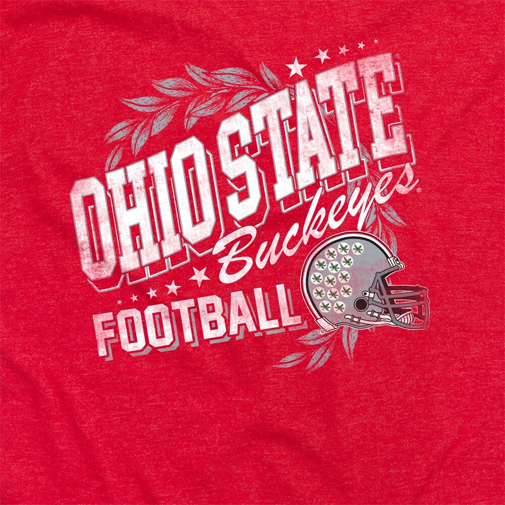 Ohio State University Buckeyes Classic Football Unisex Adult Heathered Premium T Shirt