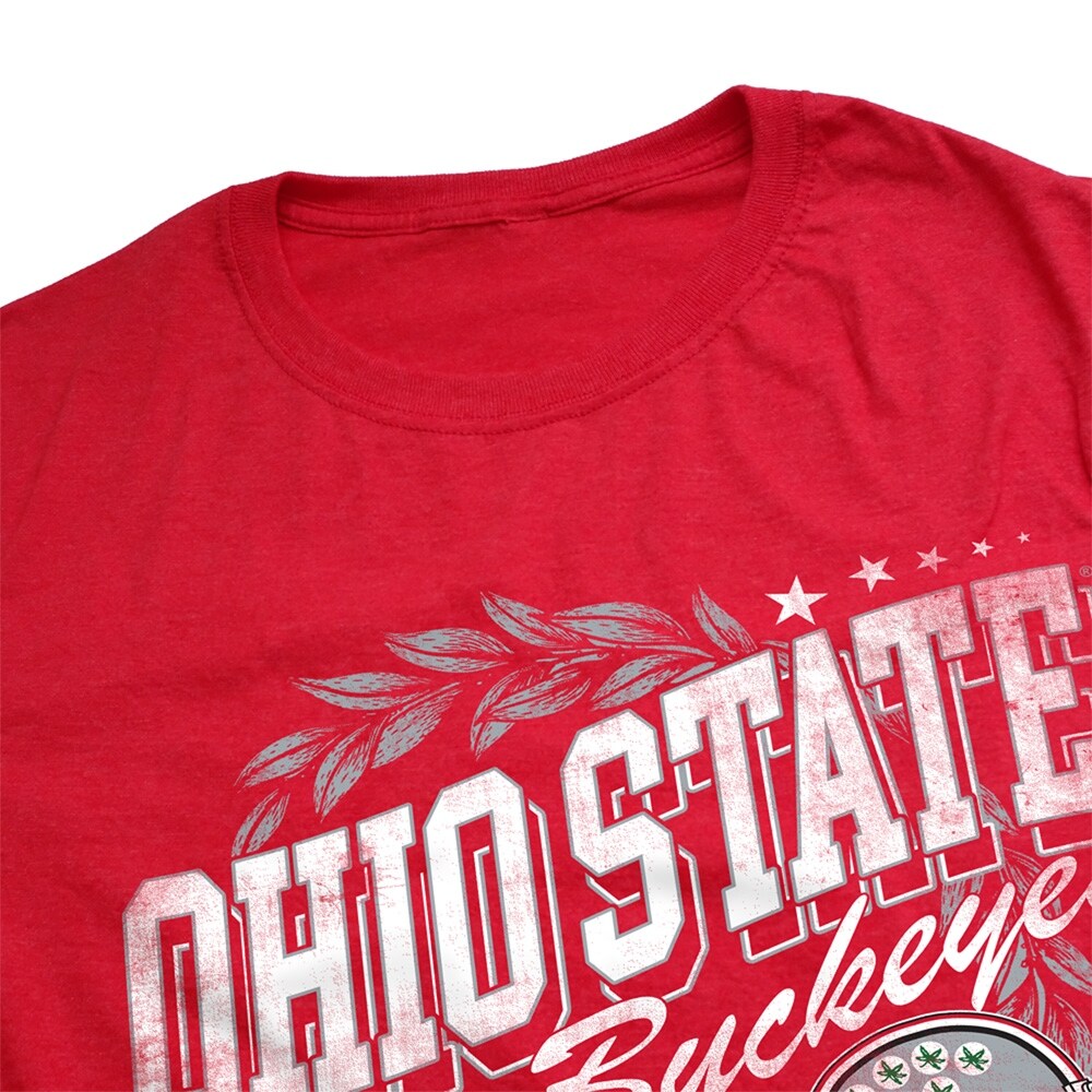 Ohio State University Buckeyes Classic Football Unisex Adult Heathered Premium T Shirt