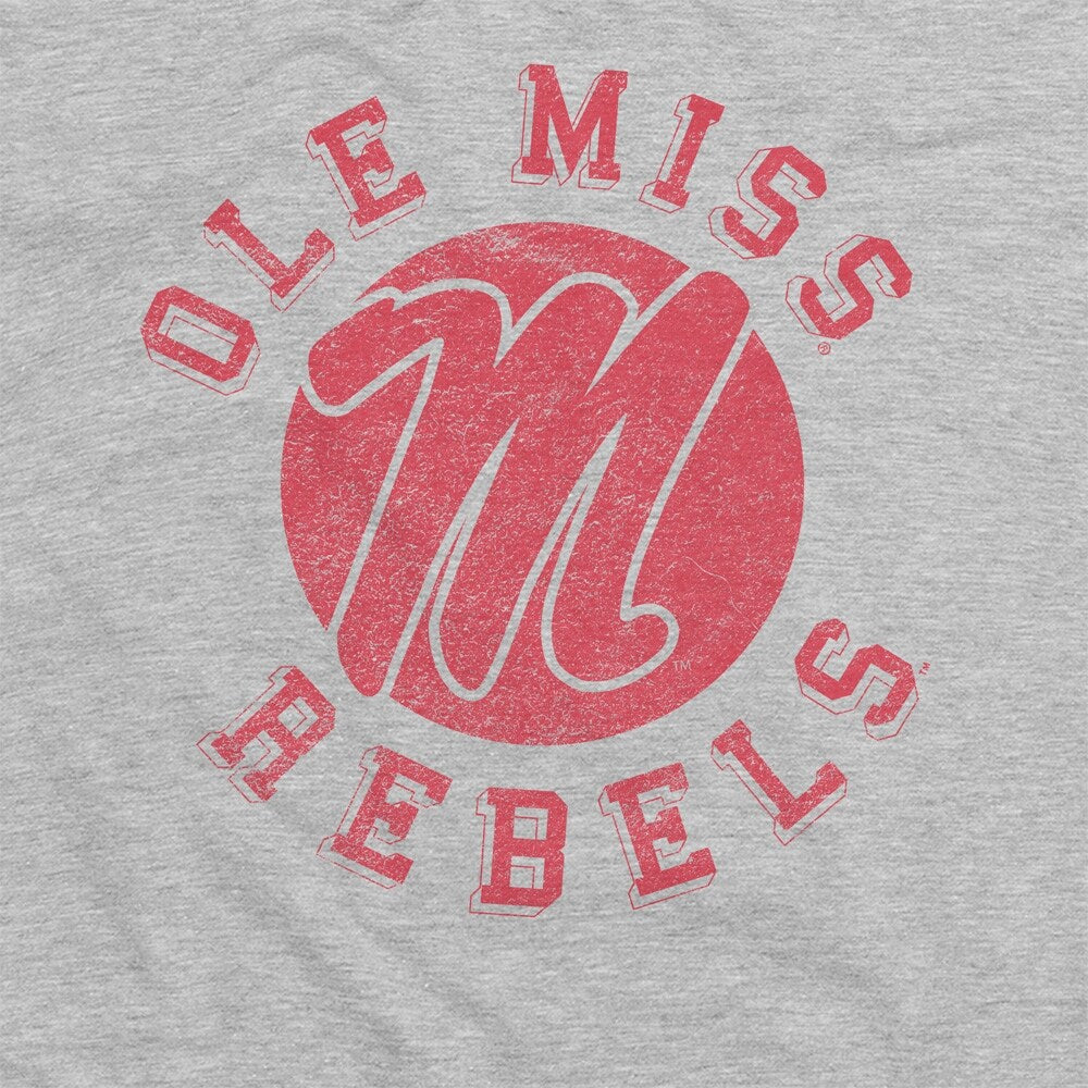 Ole MissClassic Retro Stamp Unisex Adult Heathered Premium T Shirt