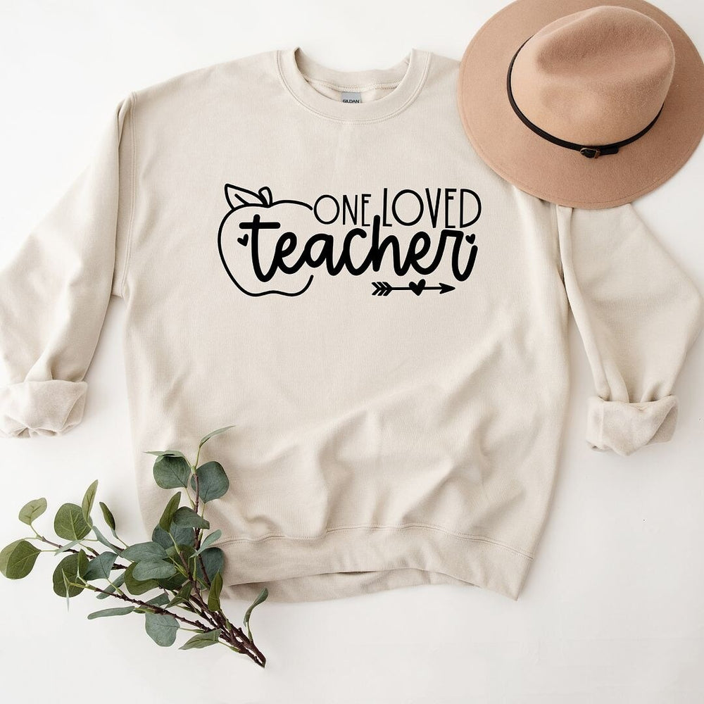 One Loved Teacher Apple Graphic Sweatshirt