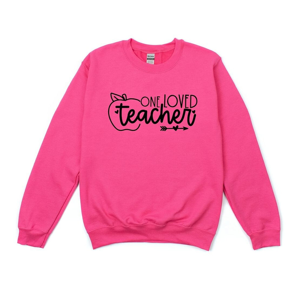 One Loved Teacher Apple Graphic Sweatshirt