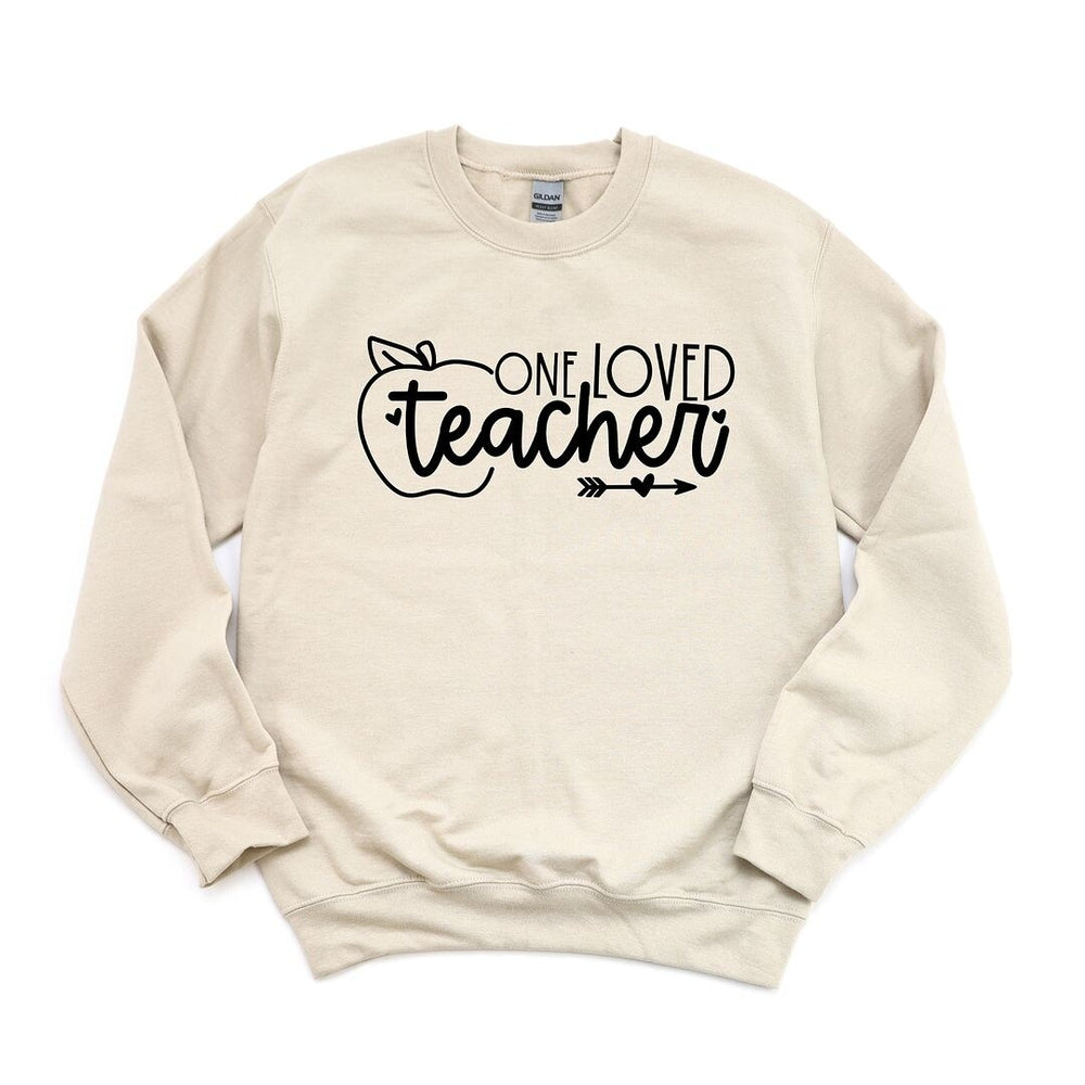 One Loved Teacher Apple Graphic Sweatshirt