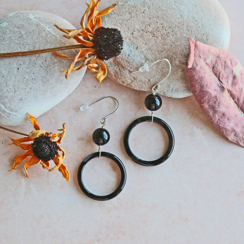 Onyx Drop Down Earrings