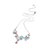 Opal Clustered Swarovski Crystal Necklace - White