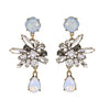 Opalescent Clear Crystal Drop Earrings