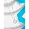 Open Circle Dainty Crystal Pendant Necklace