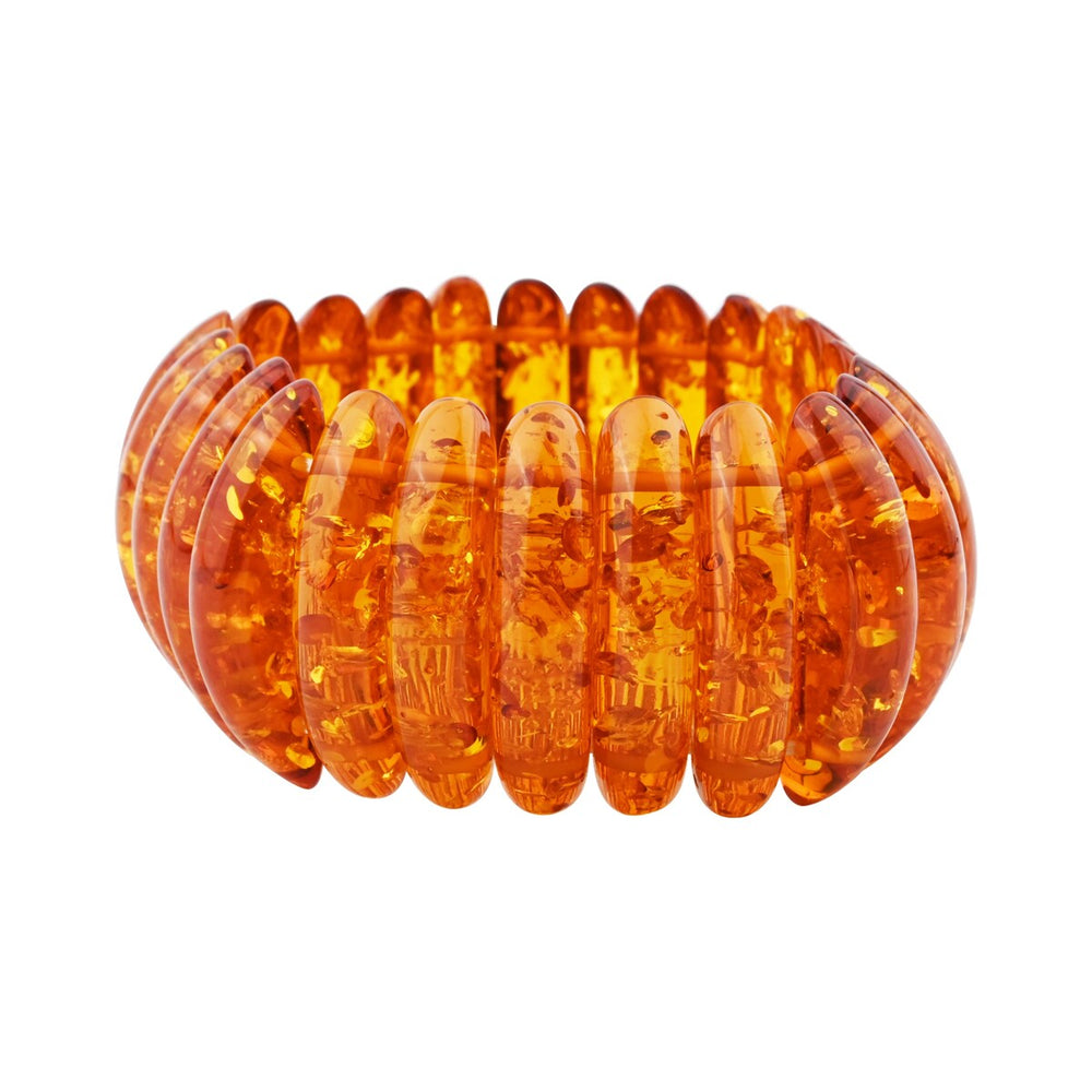 Orange Amber Stretch Bracelet