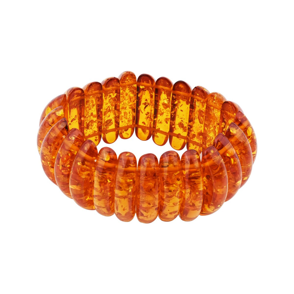 Orange Amber Stretch Bracelet